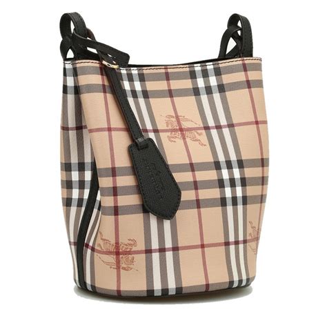 BURBERRY Haymarket Check Colours Small Lorne Bucket 